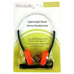 SoundLAB Retro Sony Walkman Style Stereo Headphones With Orange Pads (black) (B-STOCK)