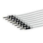Joranalogue 90cm Premium Patch Cables With 3.5mm Mono Mini-Jack Connectors (white, pack of 8)
