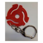 45RPM Record Adapter Key Chain-Lobster Claw Style (red)