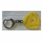 45RPM Record Adapter Key Chain-Lobster Claw Style (yellow)