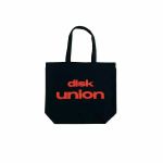 Disk Union Logo Tote Bag (black with red logo)