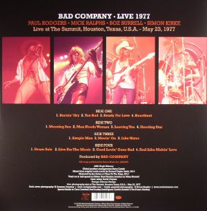BAD COMPANY Live 1977 vinyl at Juno Records.