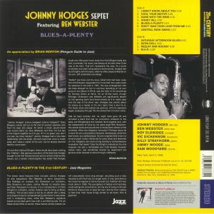 JOHNNY HODGES SEPTET feat BEN WEBSTER Blues A Plenty Vinyl at Juno