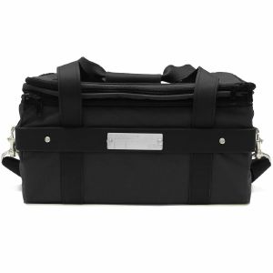 Tucker & Bloom Rich Medina 45 7" Vinyl Record Bag (black ballistic, stainless steel)