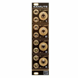 Feedback 4xMute 4-Channel Audio/CV Signal Mute Module