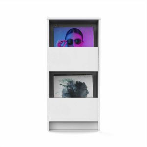 Glorious Vinyl Vault 12" Vinyl Record Storage Cabinet 80 (white)