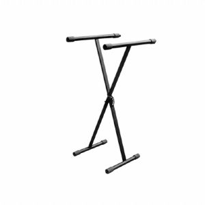 New Jersey Sound NJS083 Folding Heavy Duty X-Frame Keyboard Synthesiser Stand With Height Adjustment (black) (B-STOCK)