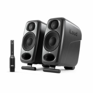IK Multimedia iLoud Micro Monitor Pro Studio Monitors With ARC Room Correction Microphone (black, pair)