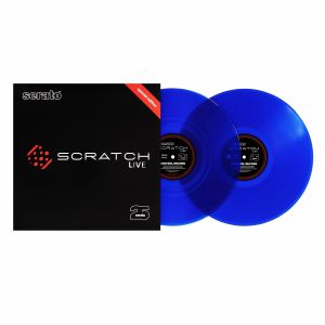 Serato Scratch Live 25th Anniversary Edition 12" Control Vinyl Records (pair, transparent blue)