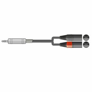 Citronic 3.5mm TRS To Twin XLR Female Audio Cable (1.0m)
