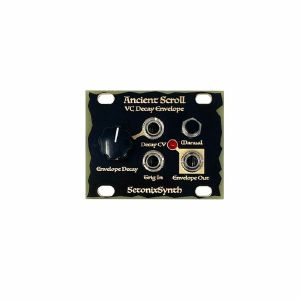 SetonixSynth Ancient Scroll 1U VC Decay Envelope Module