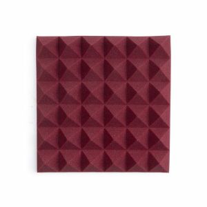 Gator 12x12" Thick Acoustic Foam Pyramid Panels (burgundy, pack of 2)