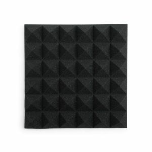 Gator 12x12" Thick Acoustic Foam Pyramid Panels (charcoal, pack of 2)