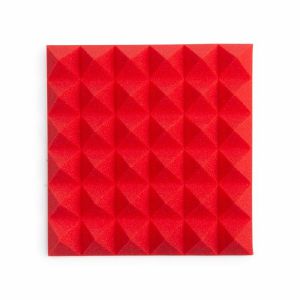 Gator 12x12" Thick Acoustic Foam Pyramid Panels (red, pack of 2)