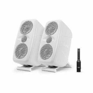 IK Multimedia iLoud MTM MKII Active Studio Monitors & ARC Microphone Pair Bundle (white, pair) (B-STOCK)