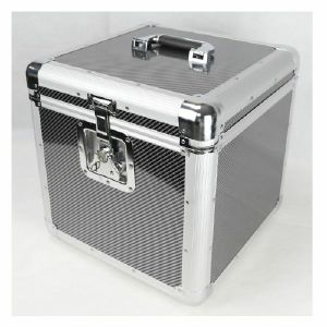 Night Shift 12" LP Vinyl Heavy Duty Record Box Flightcase 100 (black & silver) (B-STOCK)