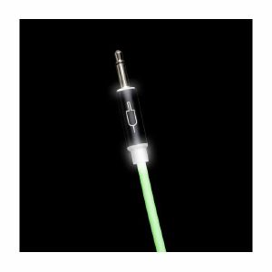 Synth Cables LED 3.5mm Mono TS Male Patch Cables v2 (15cm, green, pack of 5)