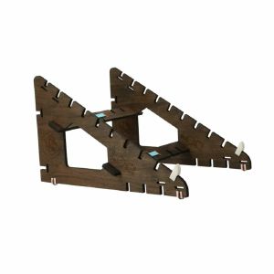 LOCI Classic 2.0 Single-Tier Synthesiser Interlocking Stand (walnut)