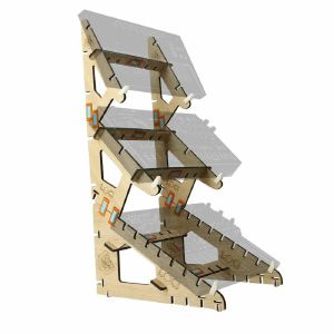 LOCI Tripl3 2.0 3-Tier Synthesiser Interlocking Stand (oak)