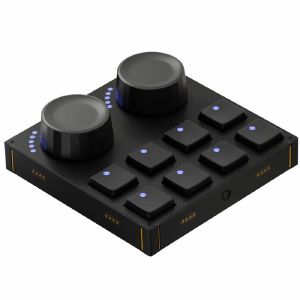 Intech Studio Grid Series 3 TEK2 Mechanical 2-Precision Jog Wheel & 8-Tactile Button Modular MIDI Controller