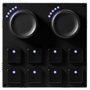 Intech Studio Grid Series 3 TEK2 Mechanical 2-Precision Jog Wheel & 8-Tactile Button Modular MIDI Controller