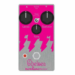 EarthQuaker Devices Chelsea Low End Fuzz Driver Effects Pedal (clear coat & magenta limited edition)