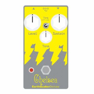 EarthQuaker Devices Chelsea Low End Fuzz Driver Effects Pedal (silver gray & yellow limited edition)
