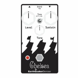 EarthQuaker Devices Chelsea Low End Fuzz Driver Effects Pedal (semi-gloss black & white limited edition)