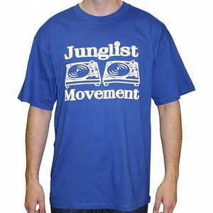 Aerosoul Junglist Movement T-shirt (blue t-shirt with white logo)