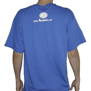 Aerosoul T-Shirt (blue with white Blockprint logo)