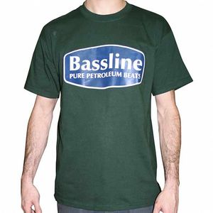 Pure Petroleum Beats T-Shirt (blue & white logo on dark green t-shirt)
