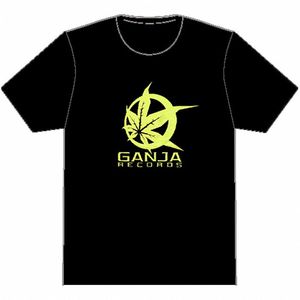 Ganja Records T-Shirt (black t-shirt with green logo)