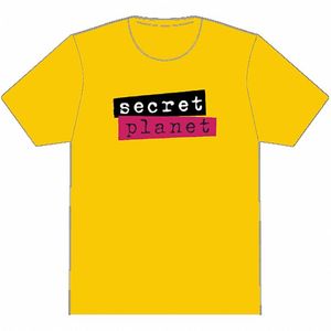 Secret Planet T-Shirt (yellow t-shirt with Secret Planet logo)