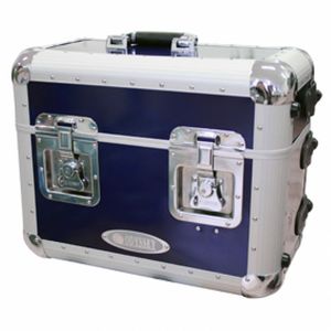 Odyssey Krom Deluxe Case With Wheels (holds 70 LPs) (blue & silver)