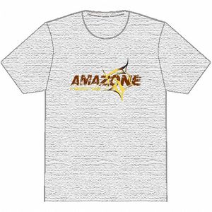 Amazone Records T-Shirt (grey with brown & yellow logo)