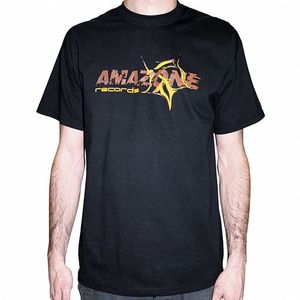 Amazone Records T-Shirt (black with orange & yellow logo)