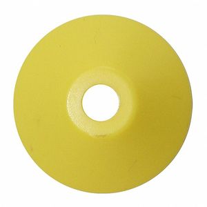 Spindle Adapter Center For Playing 45 RPM Records (yellow plastic, cone-shaped)