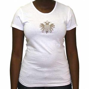 Kompakt Extra Girls T-Shirt (white t-shirt with silver Speicher logo)
