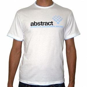 Abstract T-Shirt (white with light blue logo)