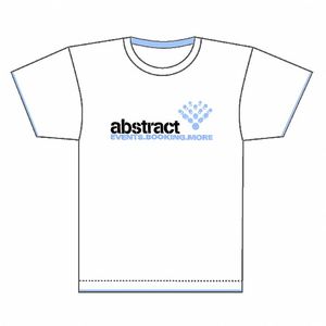 Abstract T-Shirt (white with light blue logo)