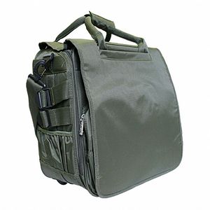 Planet 21 Trolley Bag (olive) (holds 60 records, detactable shoulder straps, 3 inside pockets & exterior storage)