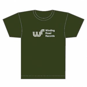 Winding Road T-Shirt (army green with small white text & logo)