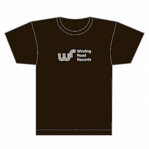 Winding Road T-Shirt (dark brown with small white text & logo)