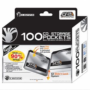 Slappa D2I CD Storage Pockets Replacement Pack (for D2I CD case) (refill pack includes 25 pockets allowing storage for 100 discs)