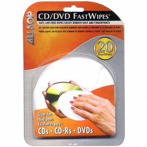 Allsop CD/DVD Cleaning Fastwipes Wipes