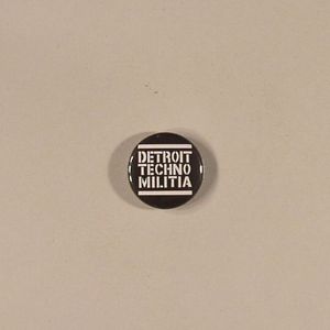 Detroit Techno Militia Badge (black with white logo)