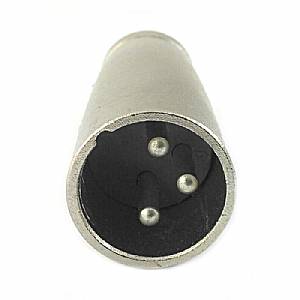 QTX RCA Phono Socket To 3-Pin XLR Male Adaptor (silver)
