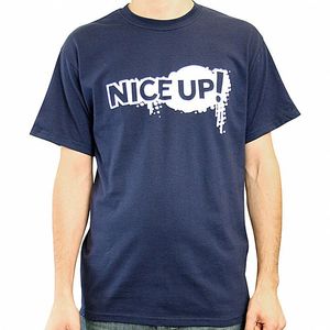 Nice Up T-shirt Navy (navy with white foam print)