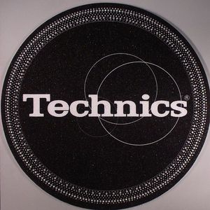 Slipmat Factory Technics Strobo 12" Vinyl Record Slipmats (pair, black/silver)