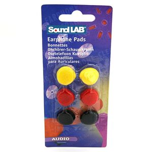 Sound LAB Foam Earphone Pads (red, black & yellow)